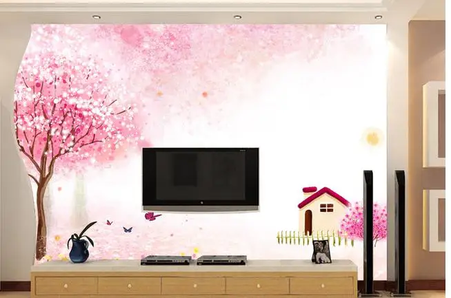 Индивидуальные 3d обои ТВ фрески пейзаж живопись настройки Настенные |