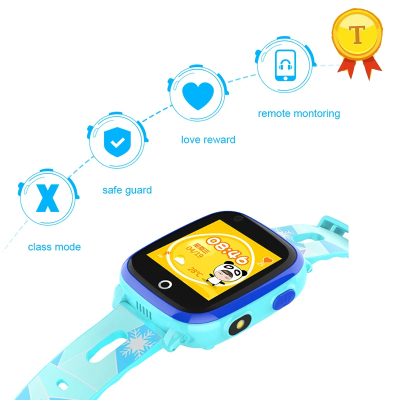 Новинка 2019 водонепроницаемые умные часы IP67 4G для детей Gps функция SOS камера