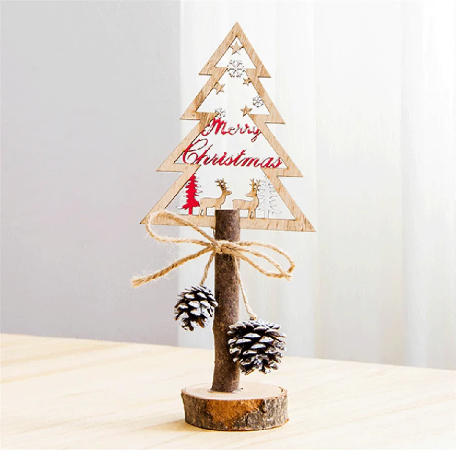 Новая деревянная Рождественская елка 1 шт. креативный домашний декор подарки