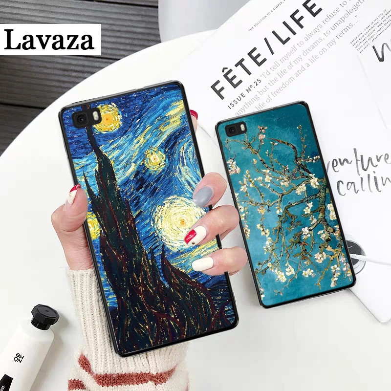 Силиконовый чехол Ван Гога с изображением звездной ночи для Huawei P8 Lite 2015 2017 P9 2016 Mimi