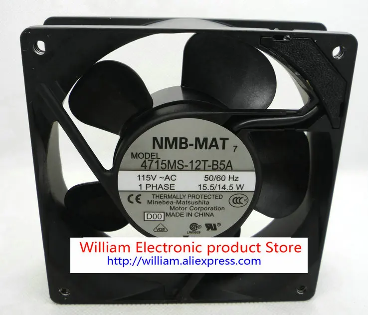 

Original NMB 120*120*38MM 12cm AC115v 15.5w 14.5w 4715MS-12T-B5A cooling fan