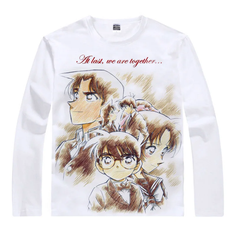 Футболка Coolprint с аниме футболки длинным рукавом Джимми Кудо Рейчел Мур мотивация