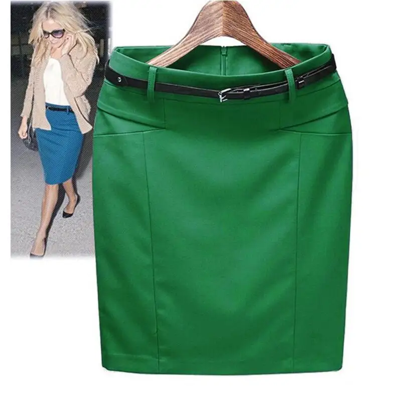 Женская юбка-карандаш с высокой талией Новая Осенняя мода 2019 плюс размер