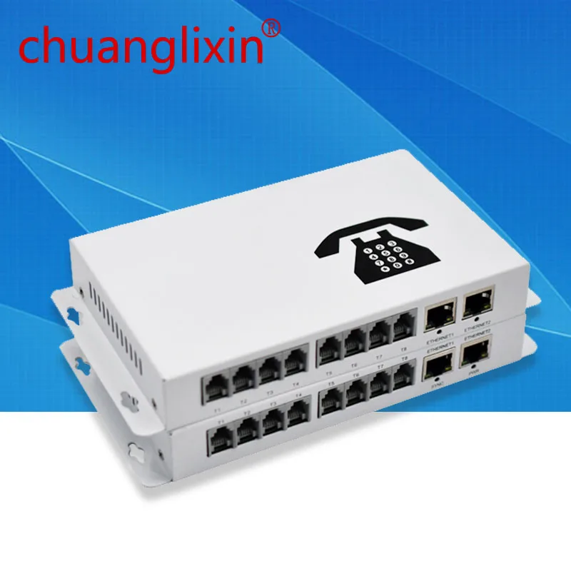 Chuanglixin 8 Ch PCM Telephone Fiber Optical Media Converter With 2 Ethernet port FC Single mode 20Km