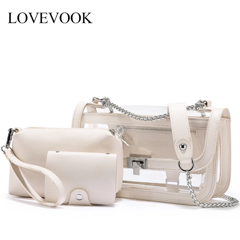 Женская прозрачная сумка Lovevook через плечо из ПВХ 2019|bag with tassels|bags withbag brand |