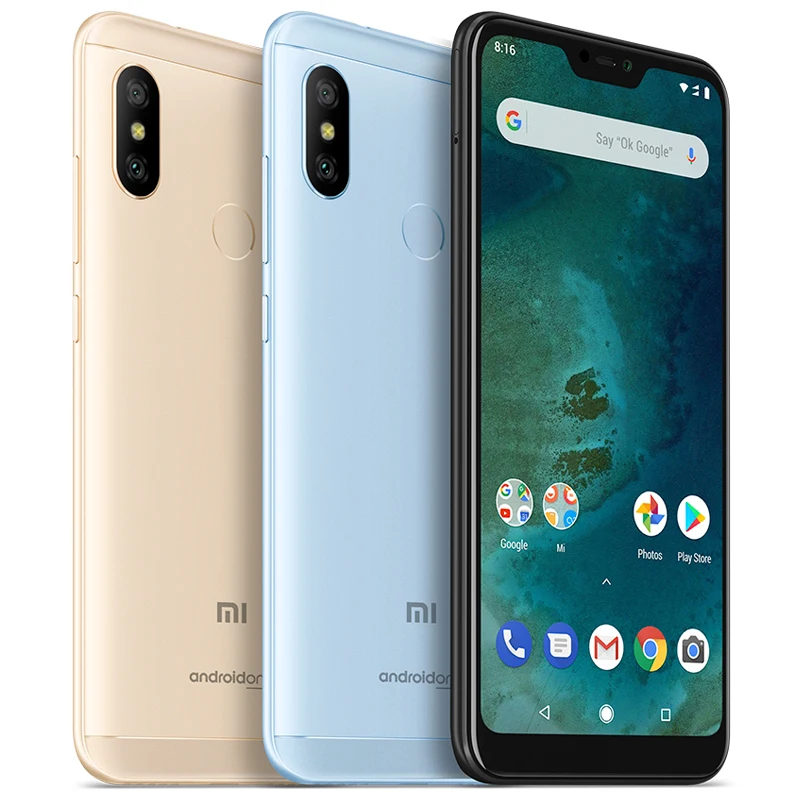 Глобальная версия Сяо mi A2 Lite 3 GB 32 Snapdragon 625 Octa Core 5 84 дюйма 19:9 двойной AI камера Android