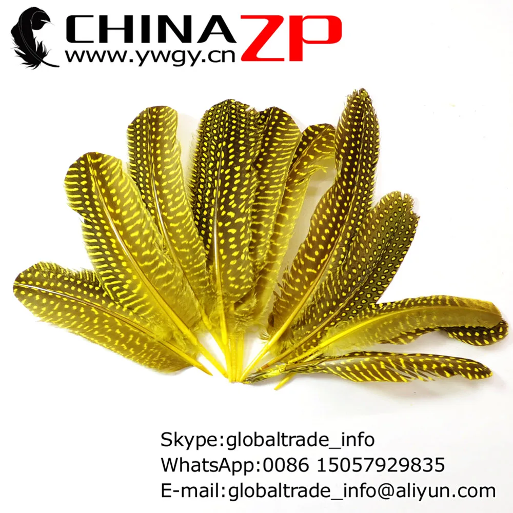 CHINAZP Factory www.ywgy.cn Длина 15-20 см 200 шт./лот горошек окрашенные ярко-желтые перья для