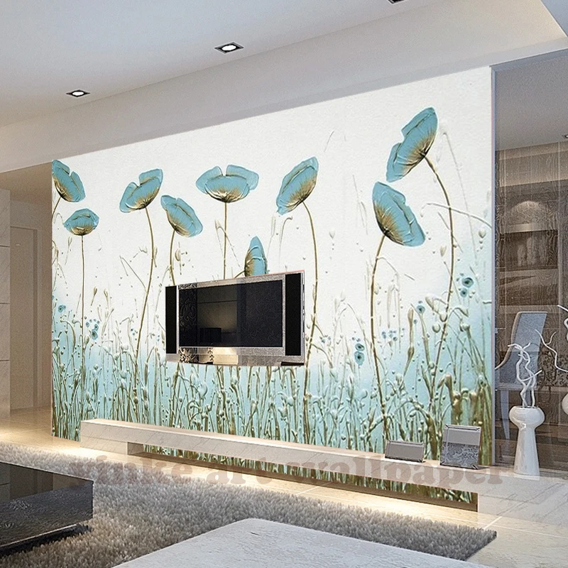 Современные 3D фотообои в скандинавском Европейском стиле мятно зеленые обои с