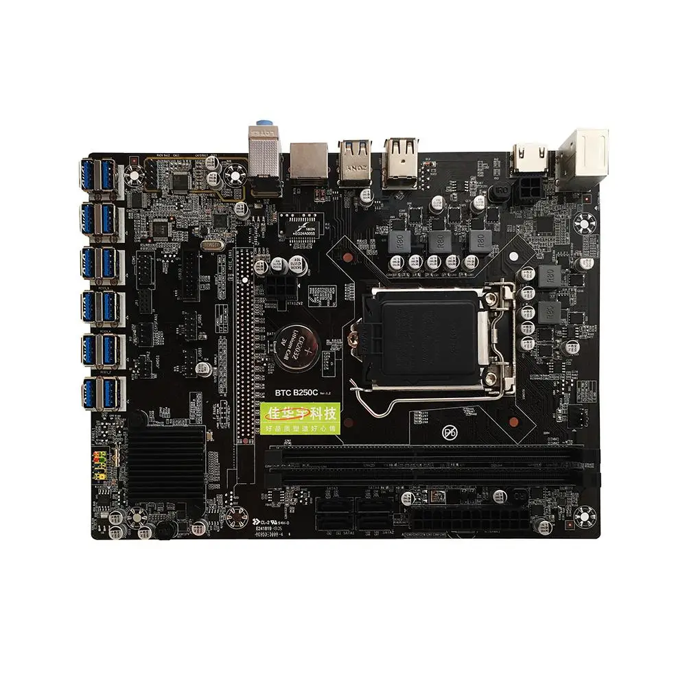 EastVita B250 BTC материнская плата LGA1151 процессор DDR4 память 12 карт USB3.0 адаптер расширения настольный компьютер материнская плата qr19