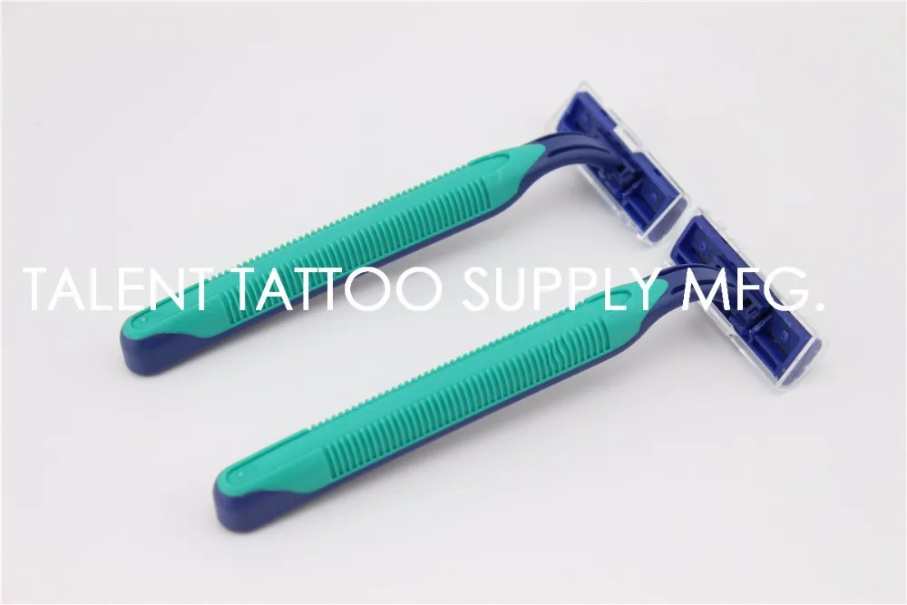10 шт./лот новая одноразовая бритва для татуировок двойные лезвия из нержавеющей