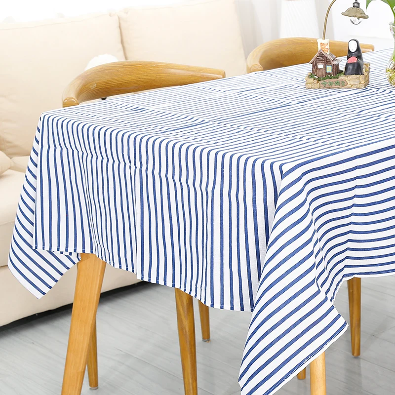 ESQUIRE Linen Cotton Tablecloths Stripe Square Rectangle Modern Table Cloth Dining Protection Cover Hotel Home Decoration | Дом и сад