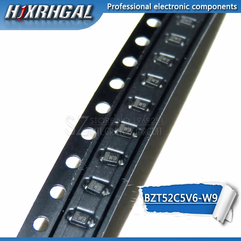 100 шт. SOD-123 зенеровский диод BZT52C8V2 BZT52C7V5 BZT52C6V8 BZT52C6V2 BZT52C5V6 BZT52C5V1 BZT52C4V3 BZT52C3V9 BZT52C3V6 hjxrhgal