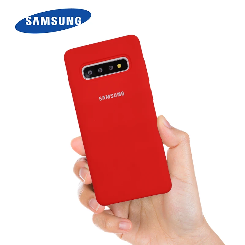 Оригинальный samsung Galaxy S10 плюс жидкость силиконовый чехол шелковистой мягкой
