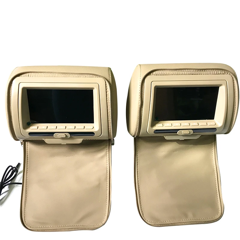 Автомобильный подголовник со встроенным 7 дюймов TFT LCD светодиодный Экран Подушка