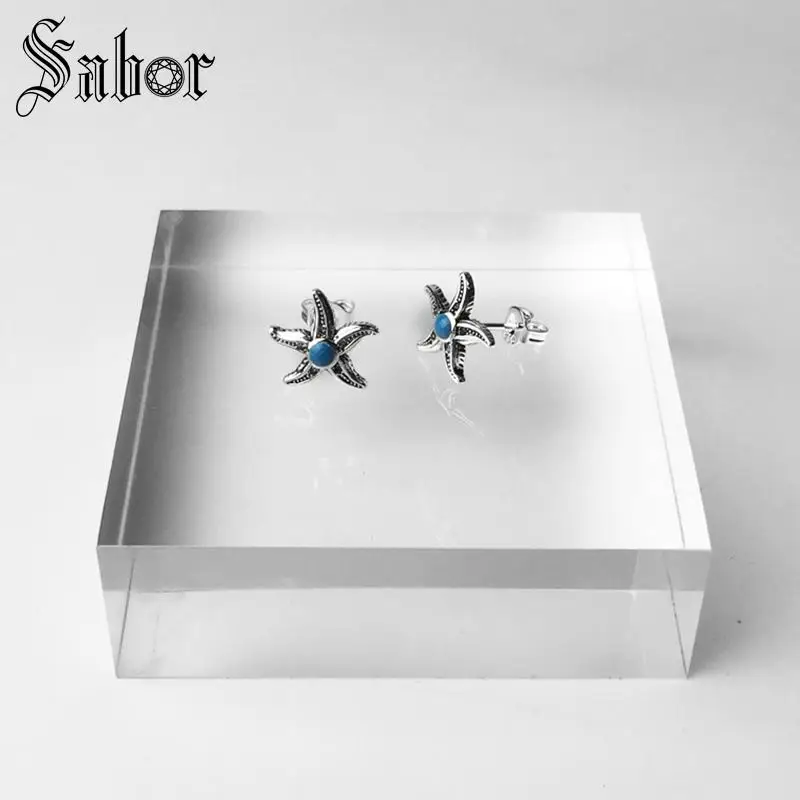 Серьги-гвоздики в виде синей морской звезды новинка 2020 модные ювелирные изделия
