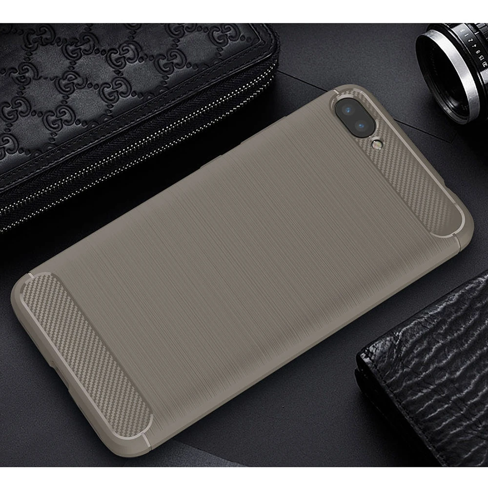 Для Asus Zenfone 4 Max ZC520KL матовая текстура углеродное волокно ударопрочный ТПУ