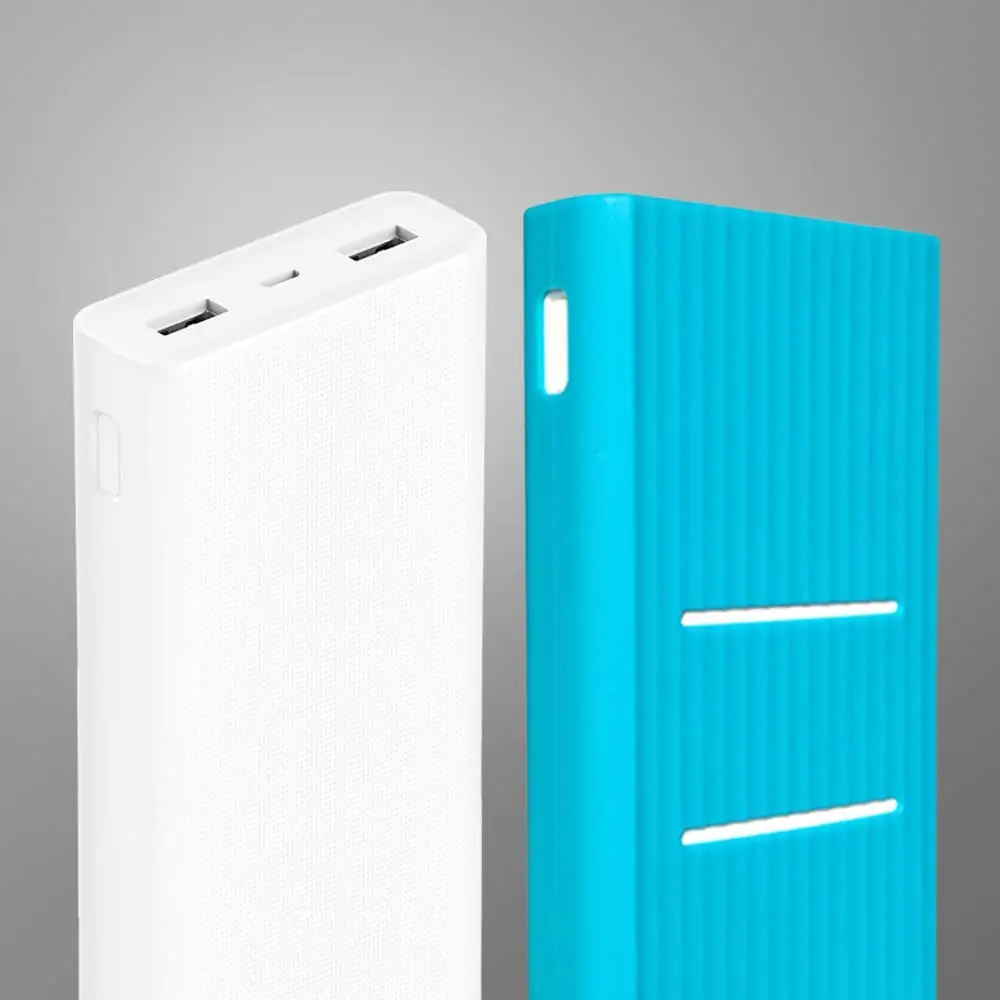 AWINNER Silicone Protector Case Cover Skin Shell for Xiaomi Xiao Mi Xiaomi 20000mAh Power Bank 2C PLM06ZM Powerbank Accessories