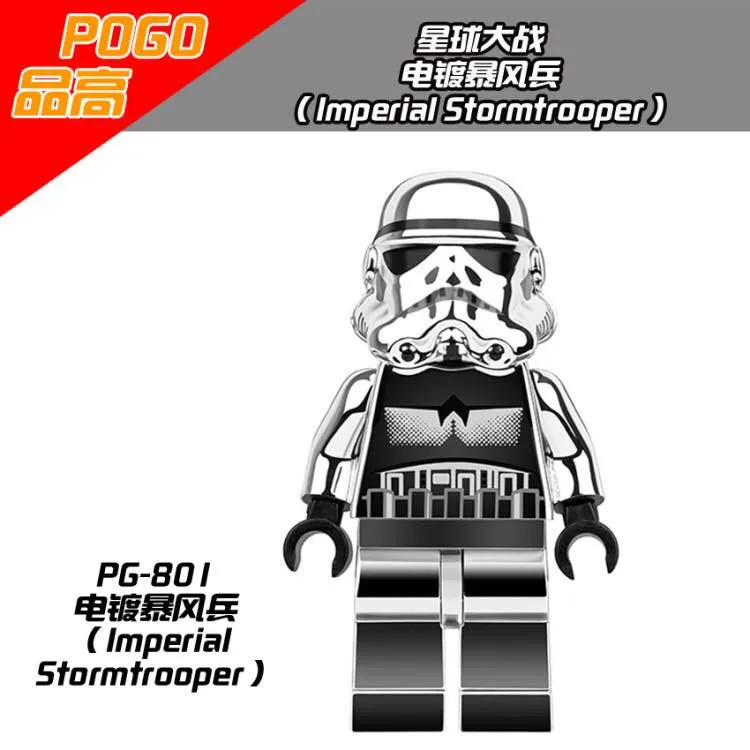 SingleSale Звездные войны хром Штурмовик SW097 4591726 Изгой Один Minifig модель DIY 3D