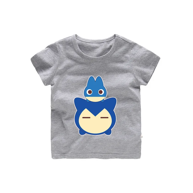 От 2 до 12 лет дети Snorlax футболка для маленьких девочек Летнее платье с героями