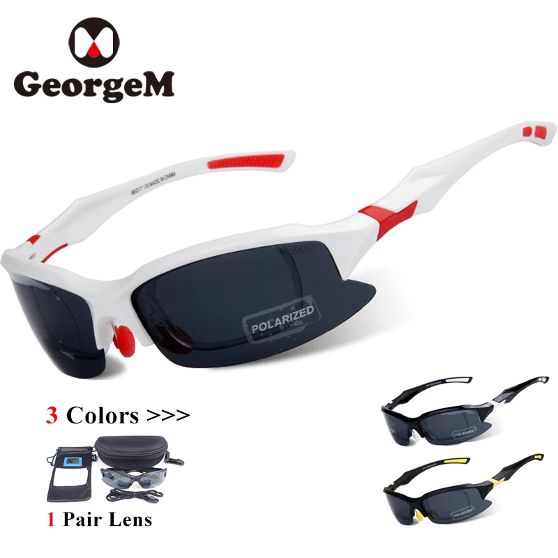 GEORGEM 3 цвета Gafas Ciclista солнцезащитные очки Для мужчин велосипед поляризованные