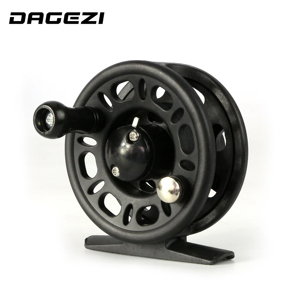 DAGEZI black Plastic fishing wheel 1BB ratio 1:1 fly fishing reel ultra-light 3 size ice fishing Reel Fishing Tackle