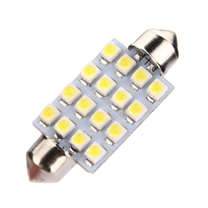 16 SMD СВЕТОДИОДНЫЙ 10X 42 мм Автомобильный Белый Интерьер Купол гирлянда лампа