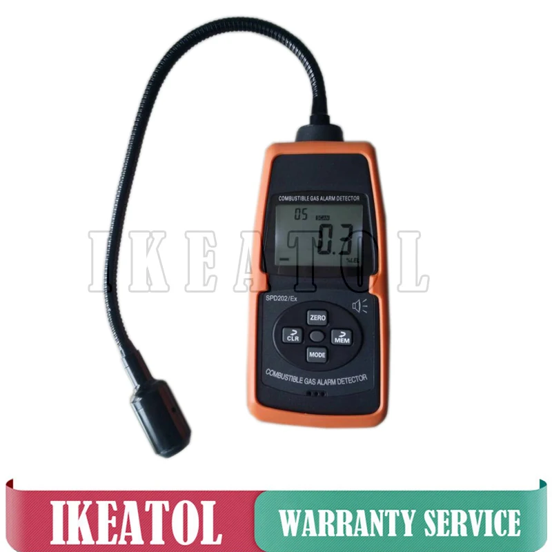 

SPD202/EX Flammable Gas Leak Detector Digital Combustible Gas Alarm Meter Acousto-optic alarming 0-100%LEL 50-50000ppm