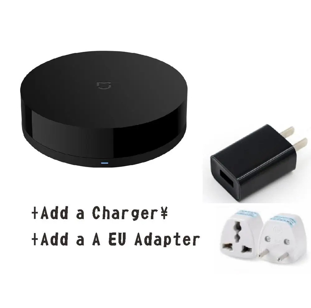 add A EU plug Xiao mi jia Универсальный Интеллектуальный умный пульт дистанционного управления wifi+ ИК-переключатель 360 градусов Автоматизация домашний mi умный датчик - Цвет: add A EU plug