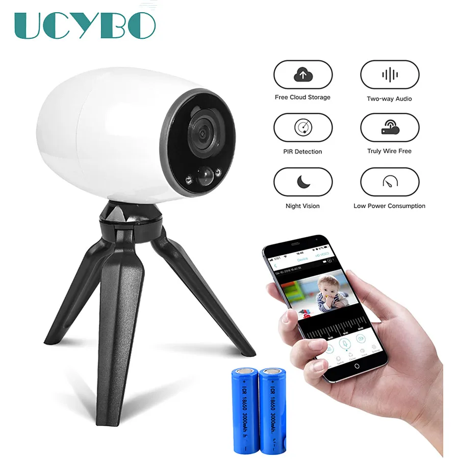 Ip камера UCYBO Wi Fi 720P HD с аккумулятором|Камеры видеонаблюдения| |