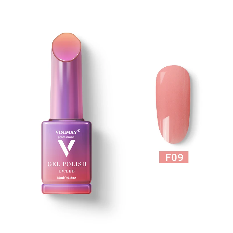 F09 VINIMAY кожа розовый Франция гель лак для ногтей vernis полуперманентный УФ-гель лак дизайн ногтей маникюр ногтей гель лак - Цвет: F09