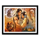 Полная квадратная дрель 5D алмазная живопись сделай сам Алмазная вышивка индийский волк леди вышивка крестиком Стразы для домашнего декора JS09