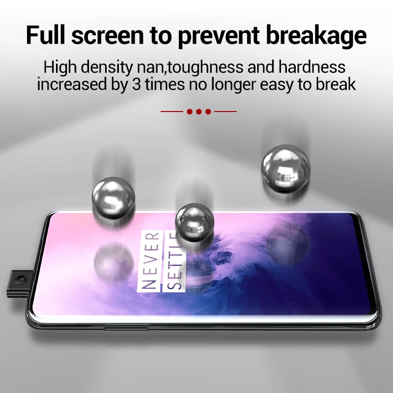 5D закаленное стекло с изогнутыми краями для OnePlus 7 Pro защита экрана 9H полное
