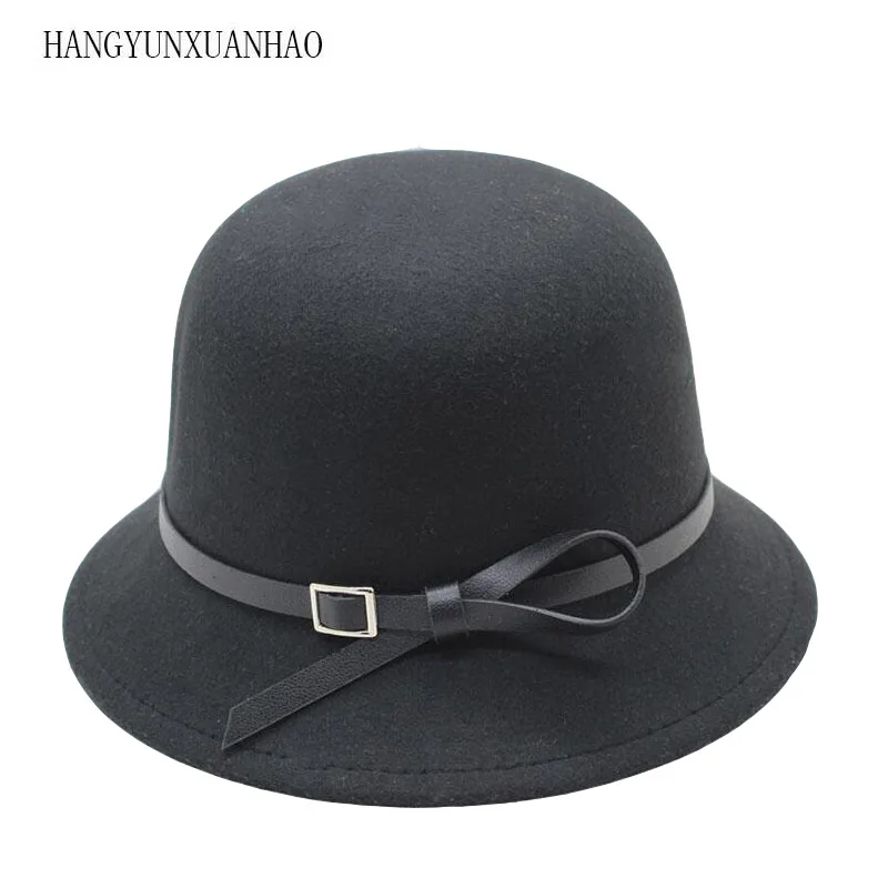 Ladies Cloche Winter Cap Soft for Girl Hats Trendy Derby Wool Bowler Fall Winter Warm Lovers Fedoras Princess Caps Chapeau Femme
