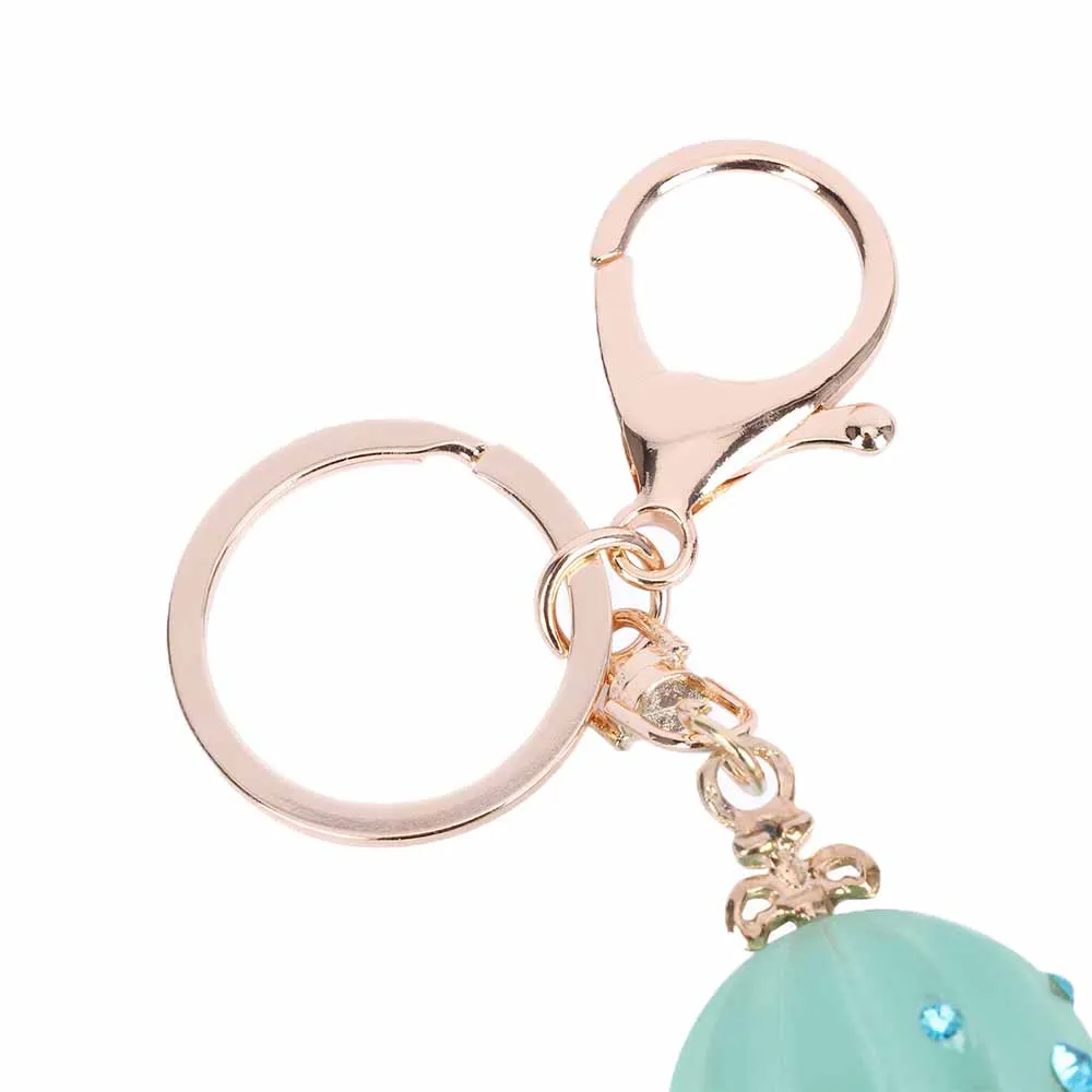

Lovely Cinderella Pumpkin Carriage Car Creative Crystal Keyring Charm Pendant Purse Bag Car Keychain Key Chain Key Ring