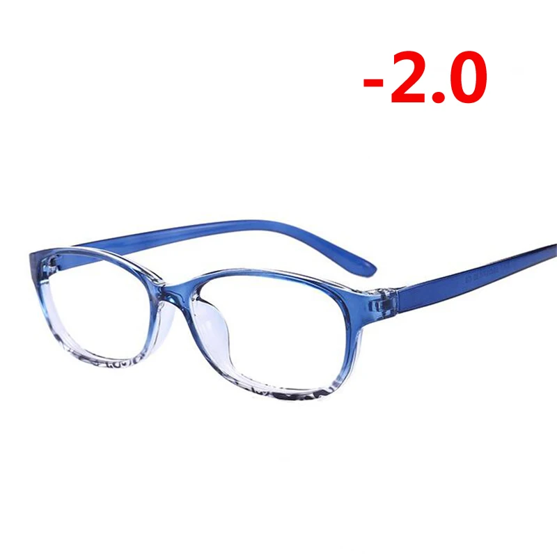 Myopia 200 TR90 квадратный готовой близорукость очки Для женщин Для мужчин с коротким прицел глаз очки красная рамка Близорукость очки-1,0-1,5-2,0-2,5-3-3,5-4,0 - Цвет оправы: Myopia 200