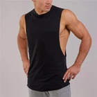 Майка Muscleguys мужская без рукавов, однотонная хлопковая безрукавка для спортивного зала, бодибилдинга, фитнеса, для воркаута
