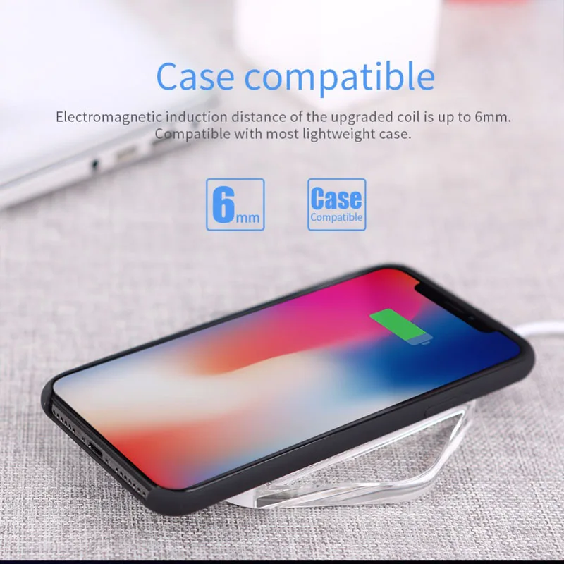 Беспроводное зарядное устройство NILLKIN Qi для iPhone X Xr Xs 8 Plus быстрая зарядка
