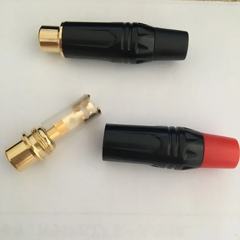 50PCS/lot Wholesale Good Quality Golden plated RCA Female Jack Connector Audio Speaker Plug | Обустройство дома