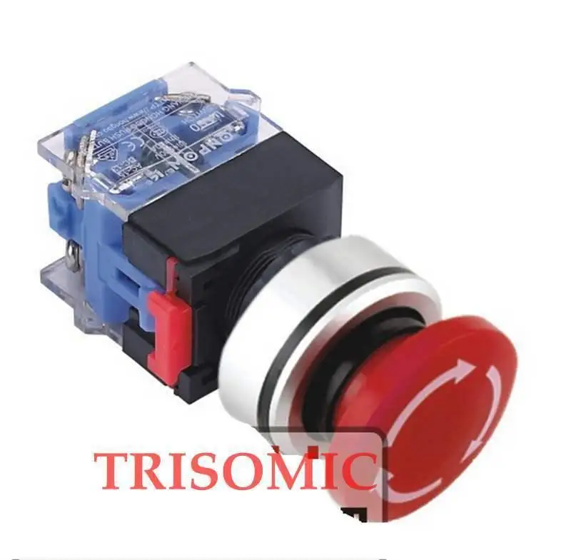 30 мм крепление 1NO/1NO 1NC/2NC/2NO аварийный стоп переключатель кнопочный замок/ретатный релиз UL 3A/220V IP40