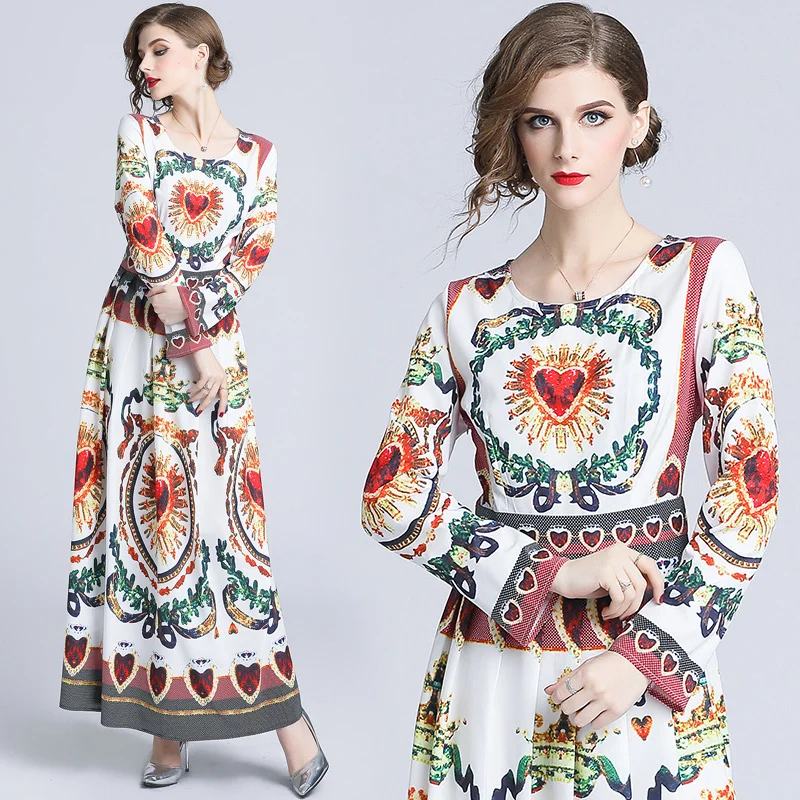 Подиумное дизайнерское модное женское элегантное платье 2018 Осеннее