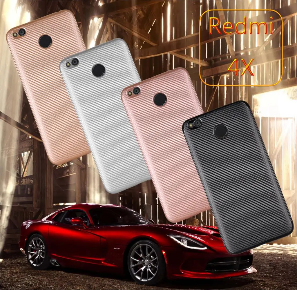 HATOLY Чехлы для Xiaomi Redmi 4X чехол ультратонкая мягкая задняя крышка из ТПУ и