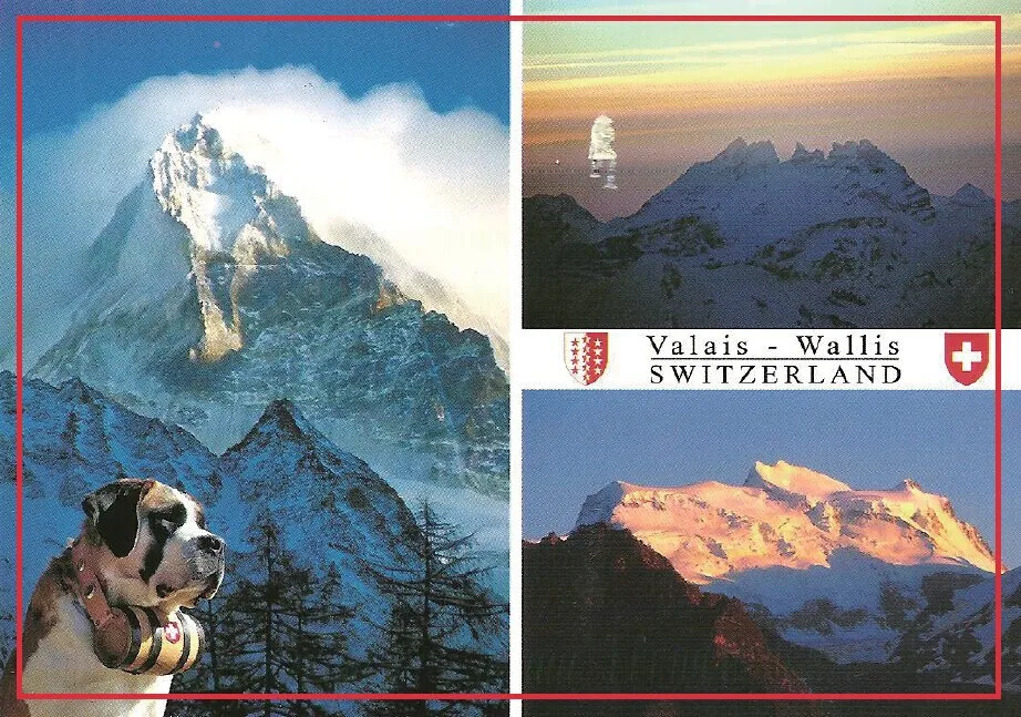 Туристические магниты 78*54*3 мм Valais Wallis Swiss открытки 20374 жесткая пластина