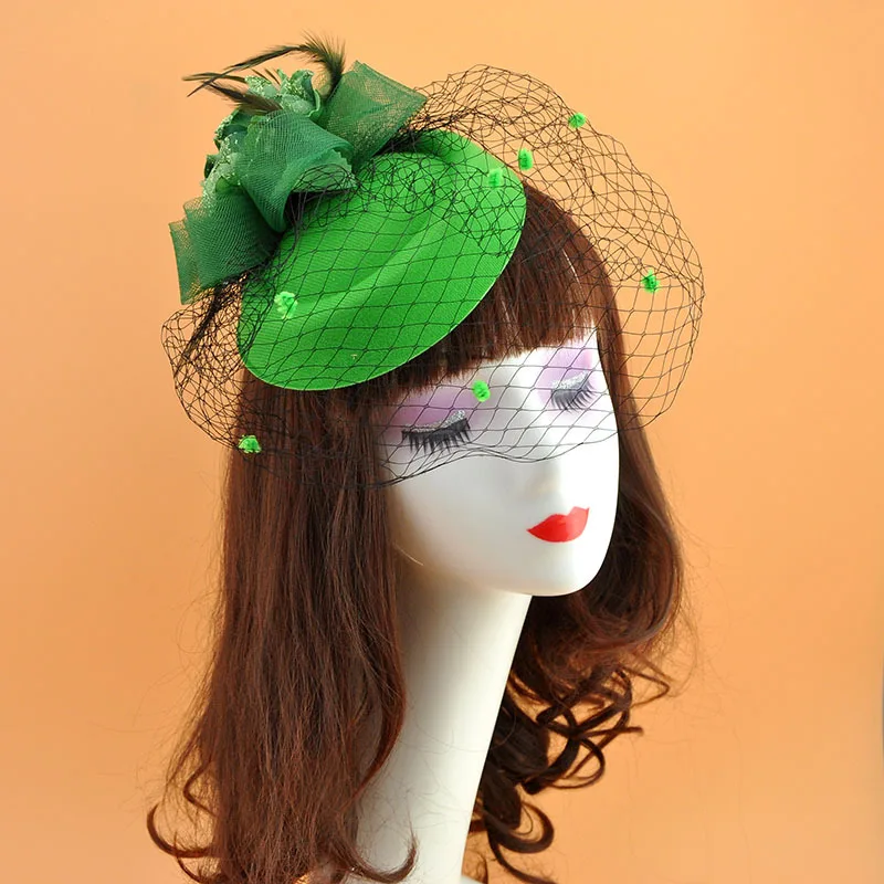 

2020 Summer Bridal Hats Wedding Hats And Fascinators Party Hats Corsage Birdcage Veil Women Headwear Hat Wedding Accessories