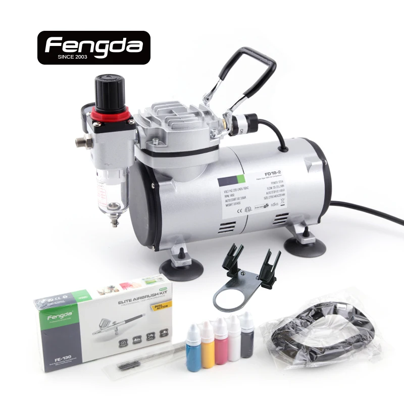 Fengda FD18 2K масла поршневой компрессор AS 1202K с аэрографом пушки airhose чернила
