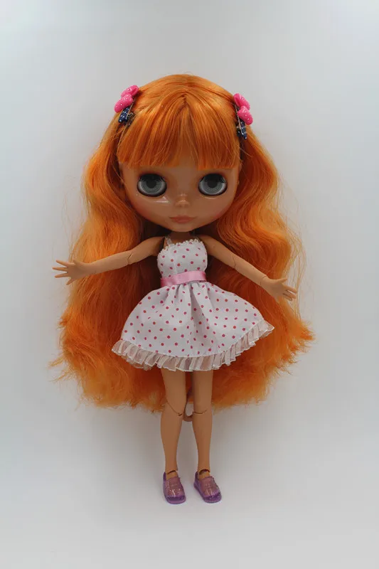 Blygirl Blyth кукла оранжевая челка черные волосы BL8529 физическое тело имеет 19 суставов
