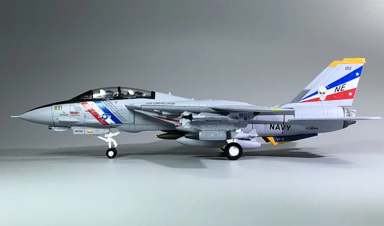 WLTK 1/100 масштаб военная модель игрушки F-1" Tomcat" Истребитель VF-2 охотники за головами литой металлический самолет модель игрушки для сбора, подарок