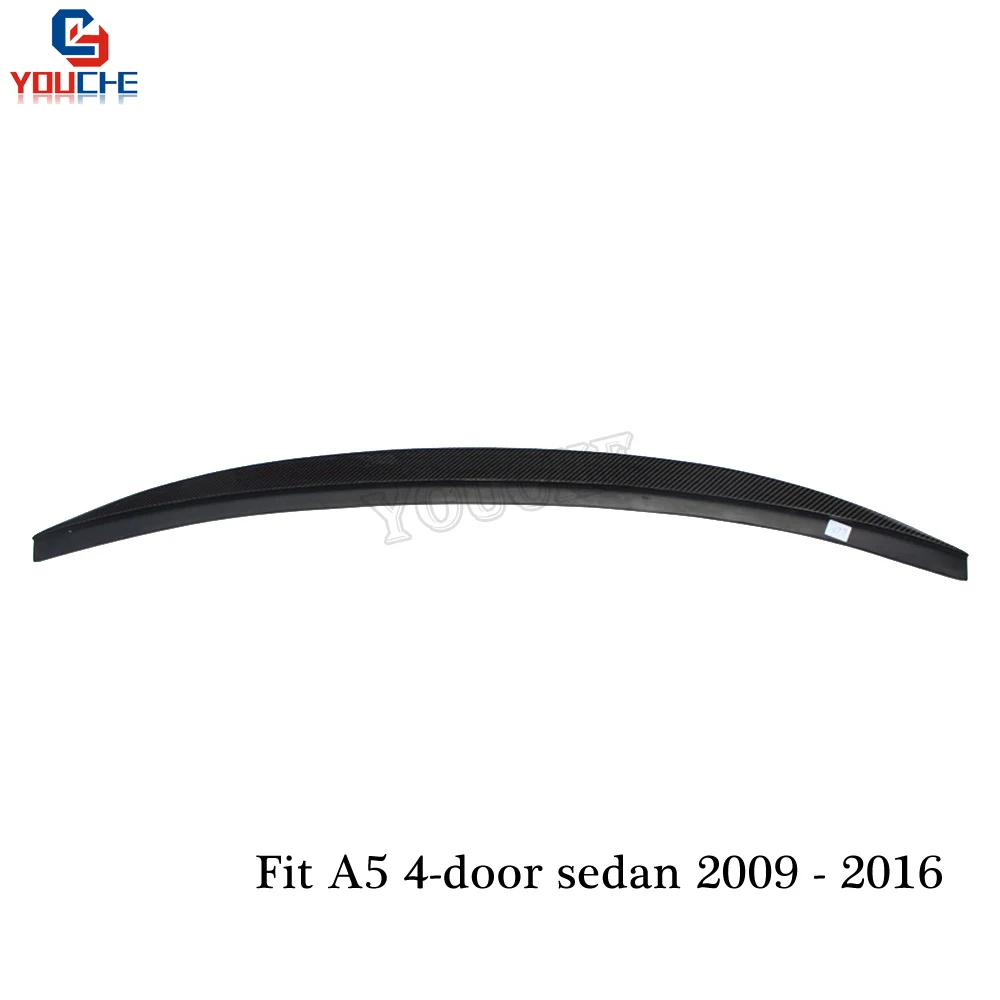 S5 Style Carbon Fiber Rear Spoiler Wing for Audi A5 4-door Sedan Sportback 2009 - 2016 Boot Trunk Lid Tail | Автомобили и