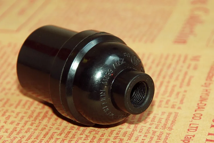 

UL Bakelite Lamp Holder E26E27 Vintage Edison Screw Bulb Lamp Socket No Switch Retro Pendant Lamp Bases Self-Lock 3PCS/Lot