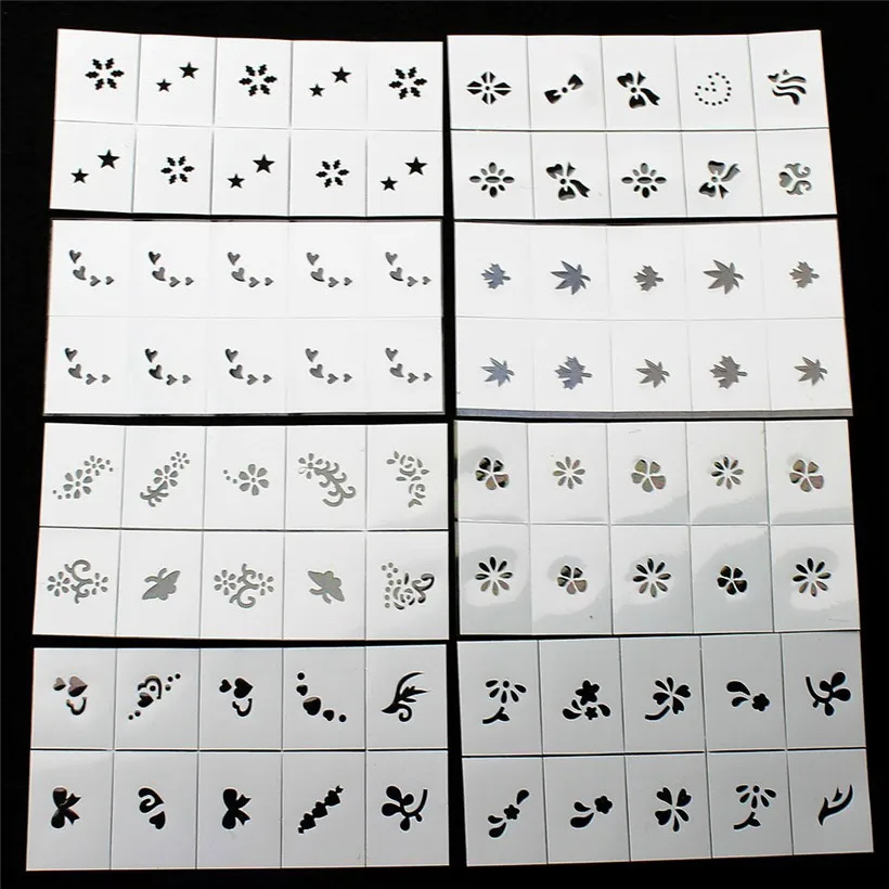 30 шт. различных стиль Шаблон трафарет наклейки Набор Аэрограф трафареты дизайн