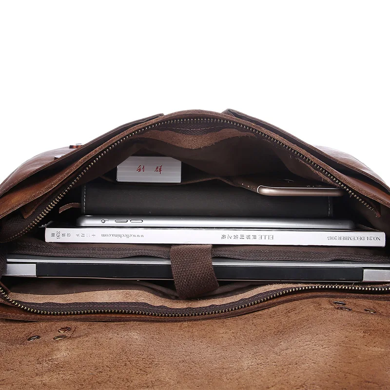 Брендовая мужская сумка через плечо из натуральной кожи повседневный винтажный